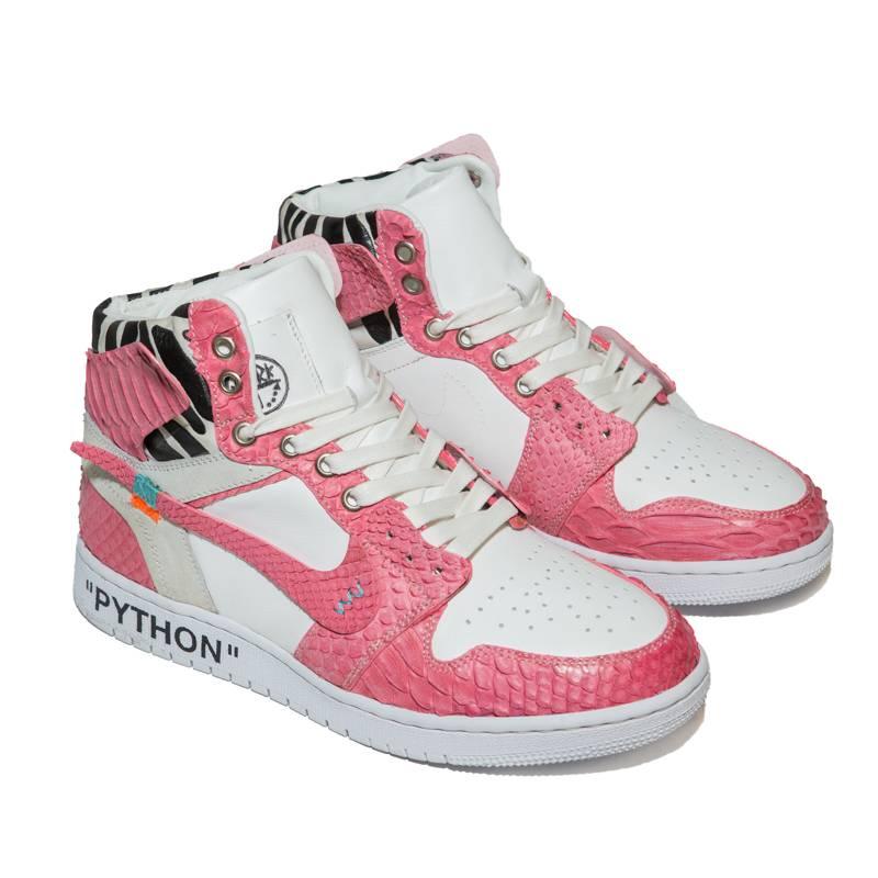 Jordan 1 Pink Python – WorkOnCustom